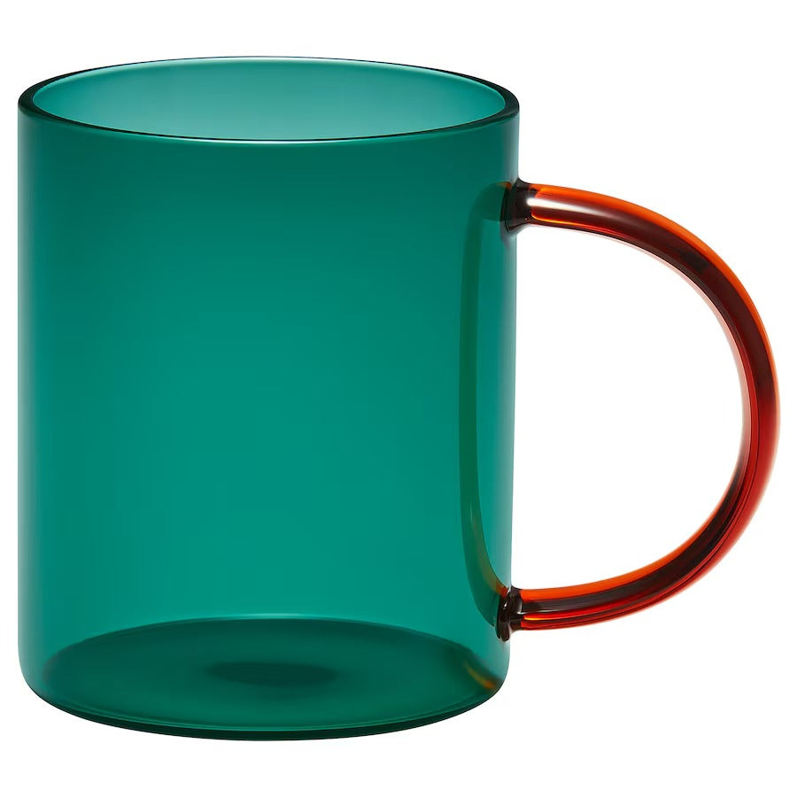 SKUGGSTUBB Mug, mixed colours brown/green, 41 cl
