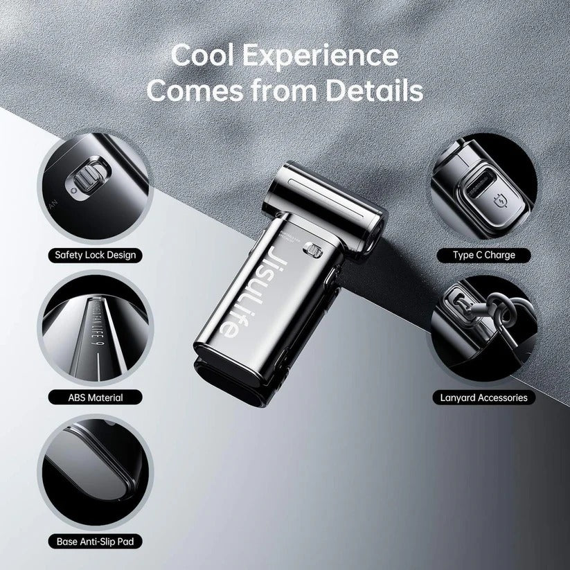 Jisulife - Handheld Fan Life 9 ( 5000mAh ) - Chrome