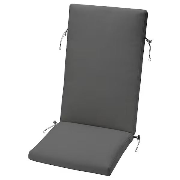 FRÖSÖN/DUVHOLMEN Seat/back cushion, outdoor, dark grey, 116x45 cm