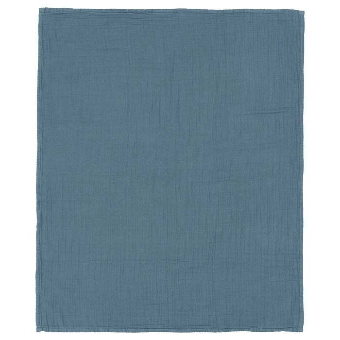 GULDVÄVARE Blanket, blue/white dotted, 80x100 cm