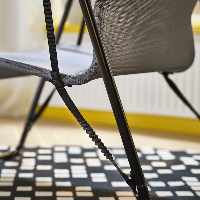 BRÄNNBOLL Gaming easy chair, grey/bright yellow