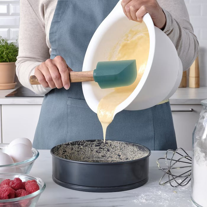 BÄCKRÖDING Spatula, set of 2, wood/dark grey-green