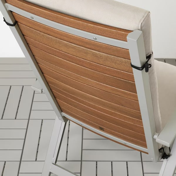 FRÖSÖN/DUVHOLMEN Seat/back cushion, outdoor, dark grey, 116x45 cm