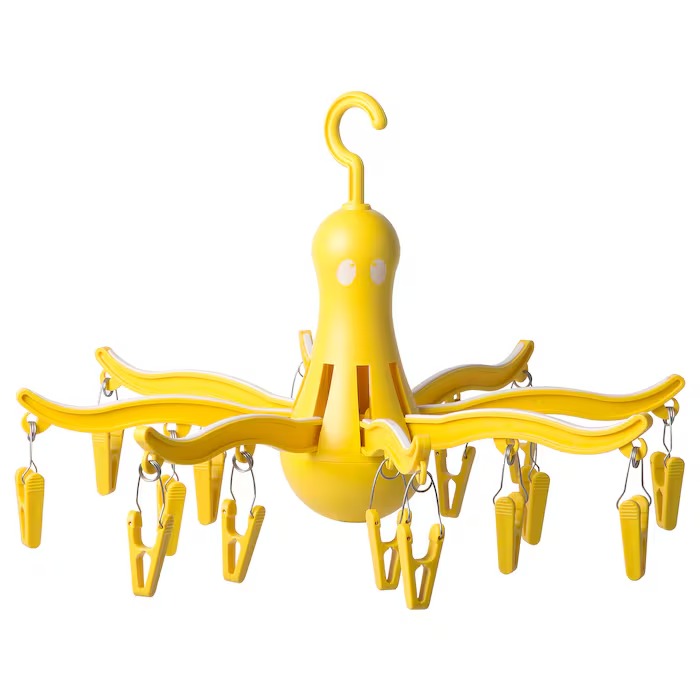 PRESSA Hanging dryer 16 clothes pegs, green