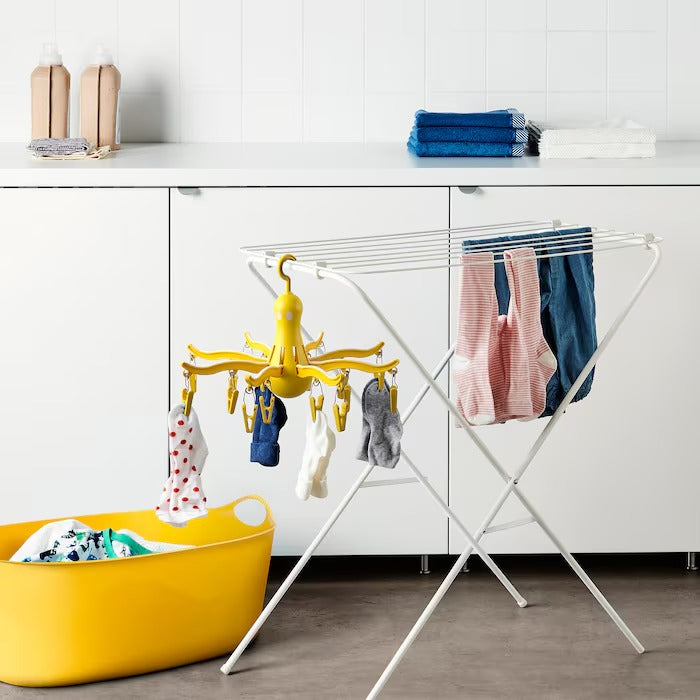 PRESSA Hanging dryer 16 clothes pegs, green