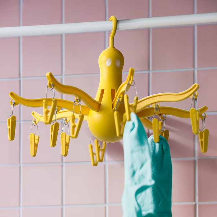 PRESSA Hanging dryer 16 clothes pegs, green
