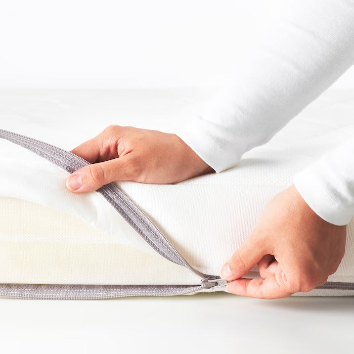 JÄTTETRÖTT Pocket sprung mattress for cot, white, 60x120x11 cm