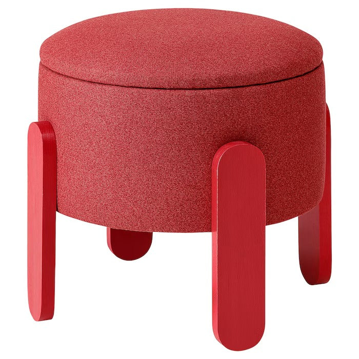 FÖRLUNDA Pouffe, with storage/Tonerud grey