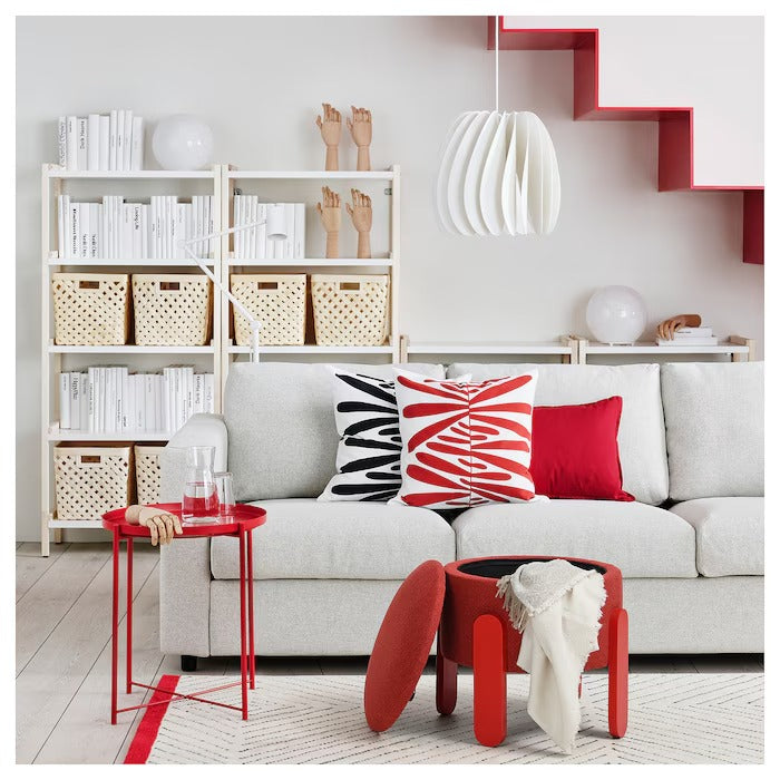 FÖRLUNDA Pouffe, with storage/Tonerud grey