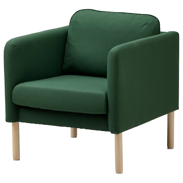 VISKABACKA Armchair, Skartofta black/light grey