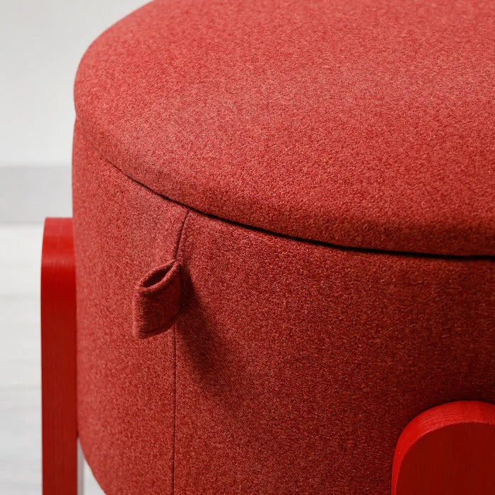 FÖRLUNDA Pouffe, with storage/Tonerud grey