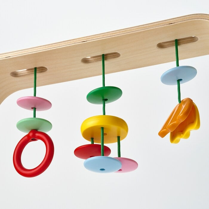 LEKA Baby gym, birch plywood/multicolour