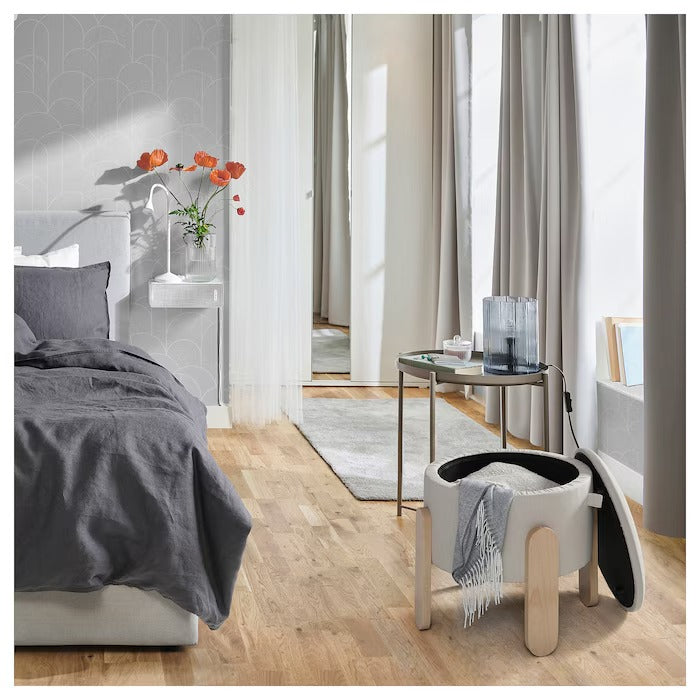 FÖRLUNDA Pouffe, with storage/Tonerud grey