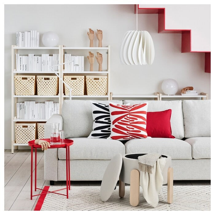FÖRLUNDA Pouffe, with storage/Tonerud grey