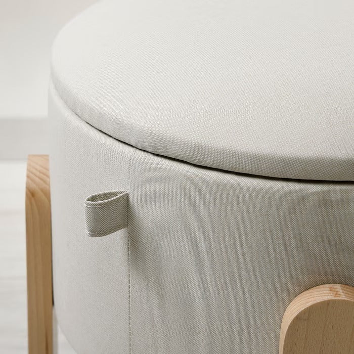 FÖRLUNDA Pouffe, with storage/Tonerud grey