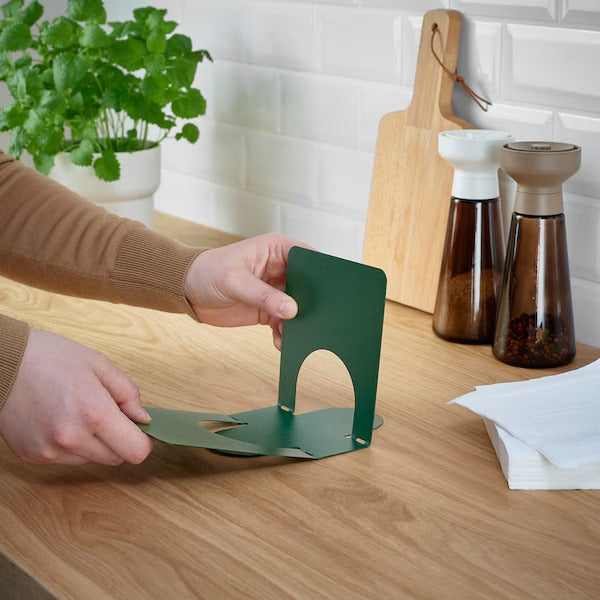 SKOGSRÖR Napkin holder, light grey-brown, 13x12 cm