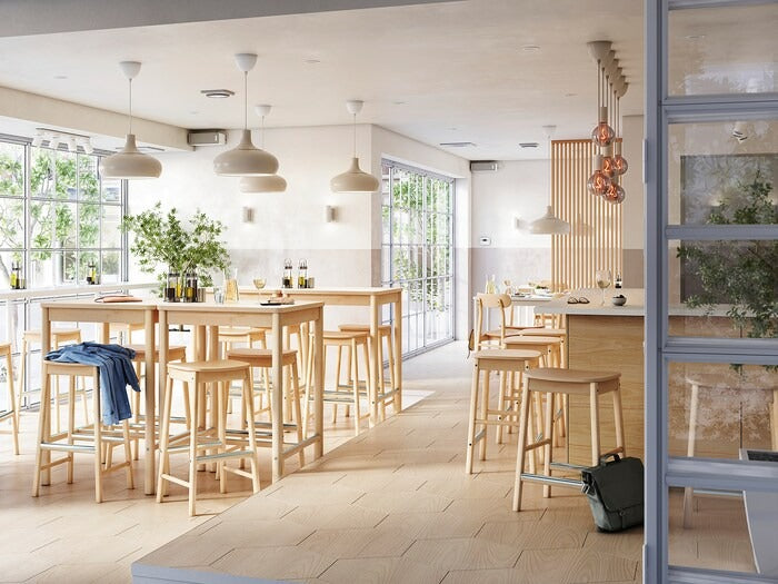 NILSOLLE Bar stool, birch, 74 cm