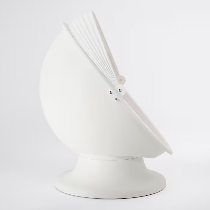 IKEA PS LÖMSK Swivel armchair, white/red