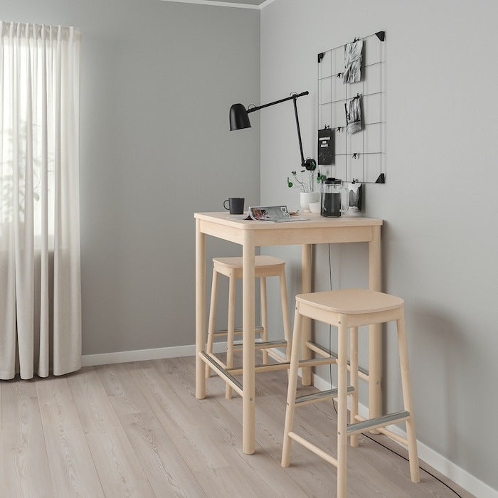 NILSOLLE Bar stool, birch, 74 cm