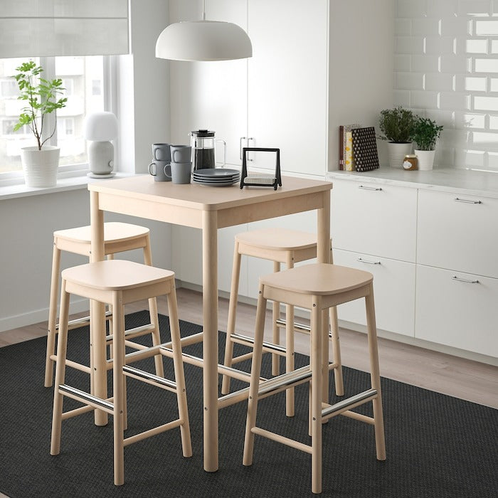 NILSOLLE Bar stool, birch, 74 cm