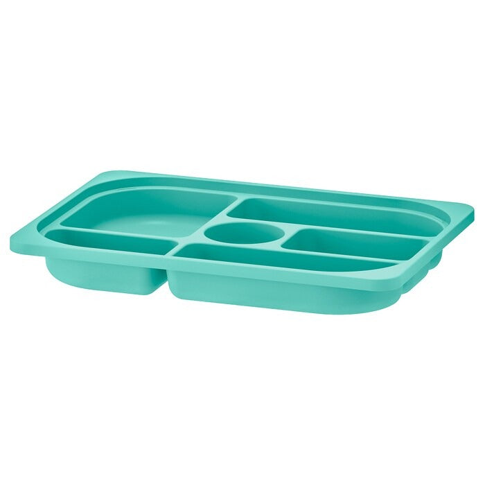 TROFAST Storage tray with compartments, grey, 42x30x5 cm