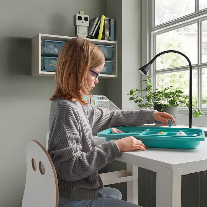 TROFAST Storage tray with compartments, grey, 42x30x5 cm