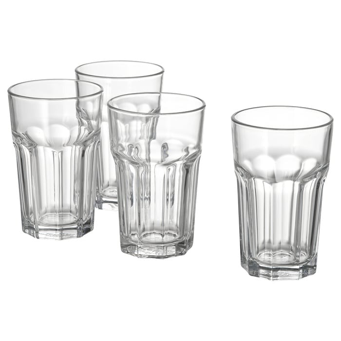 POKAL Glass, clear glass, 35 cl 4 pieces