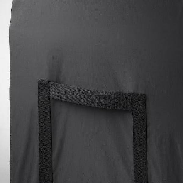 TOSTERÖ Storage box, outdoor, black, 129x44x79 cm