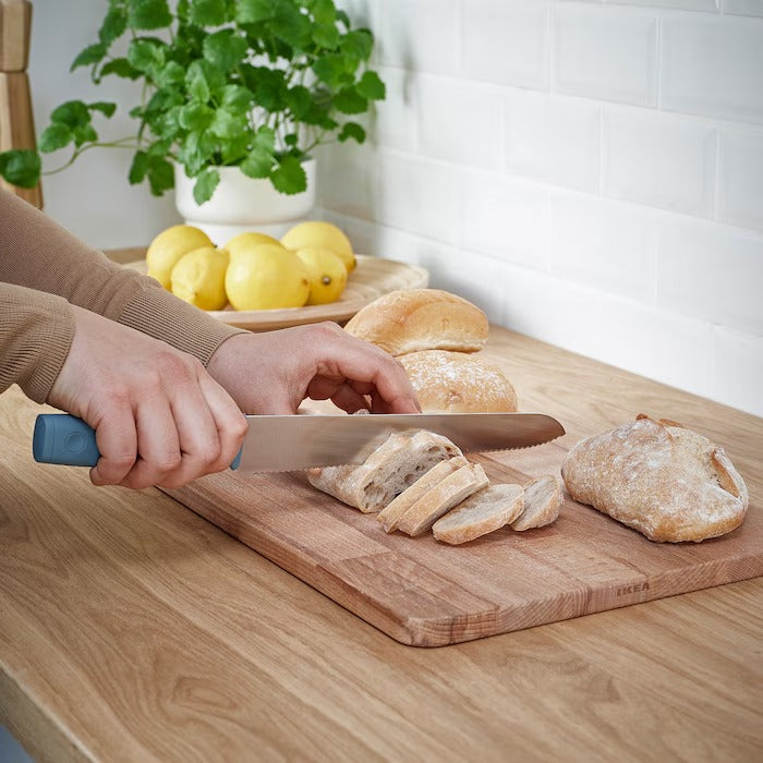 TIGERBARB 3-piece knife set, grey-turquoise