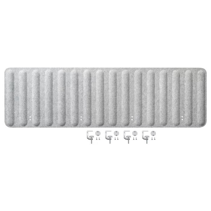 EILIF Screen for desk, dark grey, 160x48 cm