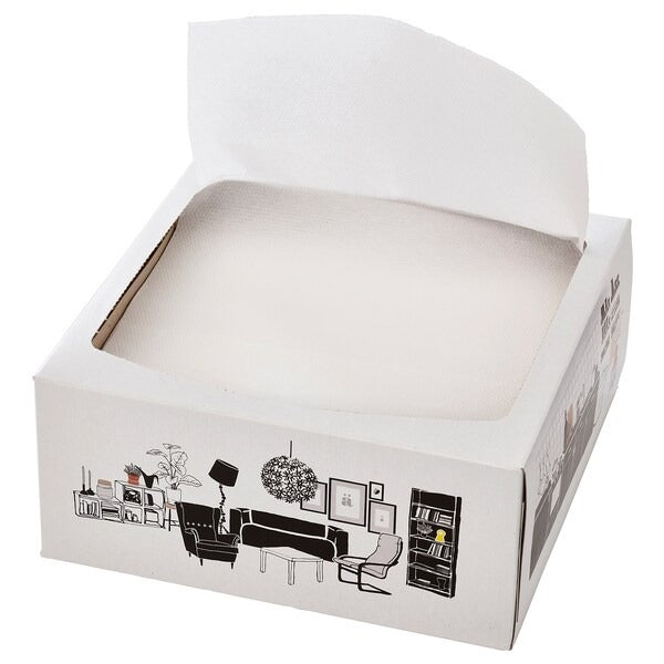 FAMILJ Paper napkin, white, 16x32 cm