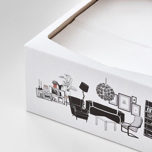 FAMILJ Paper napkin, white, 16x32 cm