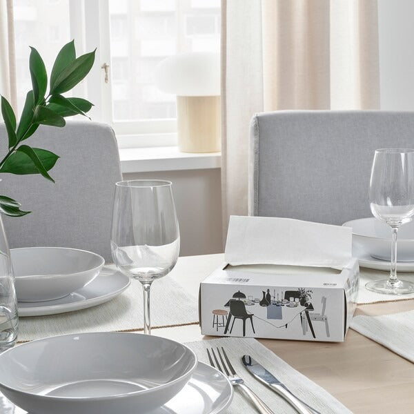 FAMILJ Paper napkin, white, 16x32 cm