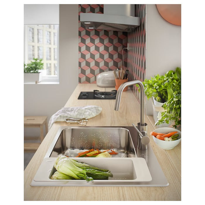 EKBACKEN Worktop, ash effect/laminate, 246x2.8 cm