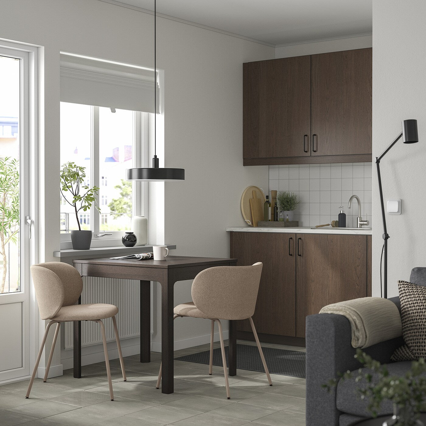 EKEDALEN Extendable table, oak, 80/120x70 cm