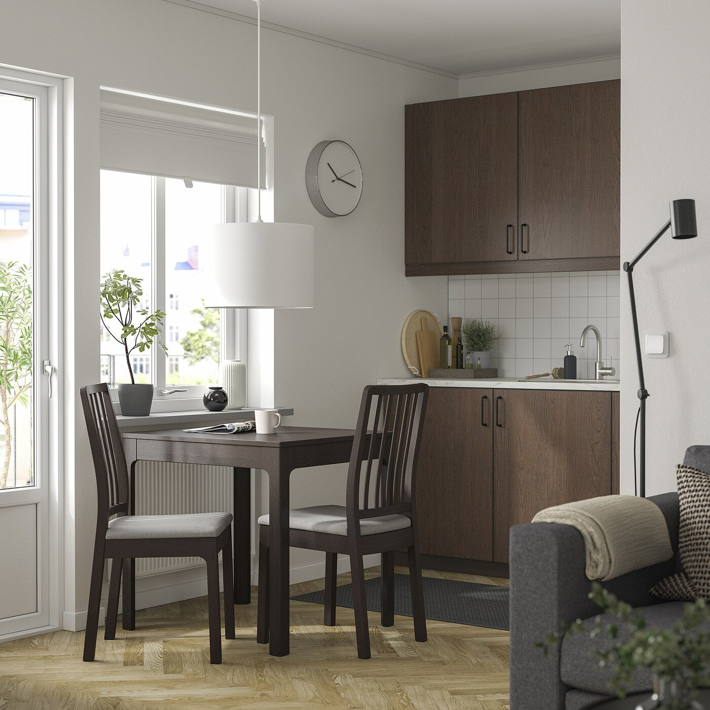 EKEDALEN Extendable table, oak, 80/120x70 cm