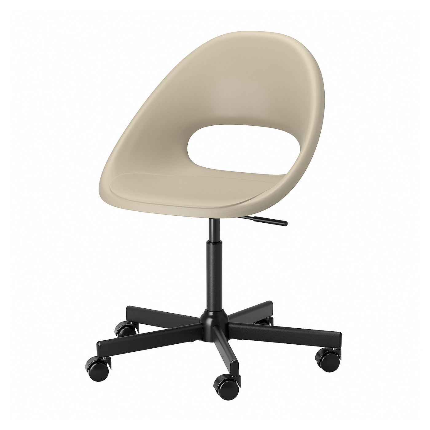 ELDBERGET / MALSKÄR Swivel chair, beige/white