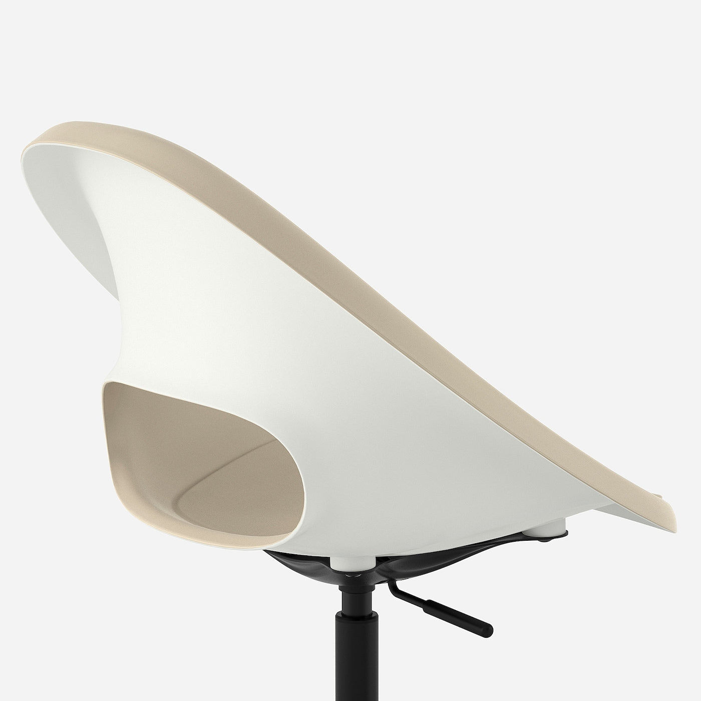 ELDBERGET / MALSKÄR Swivel chair, beige/white