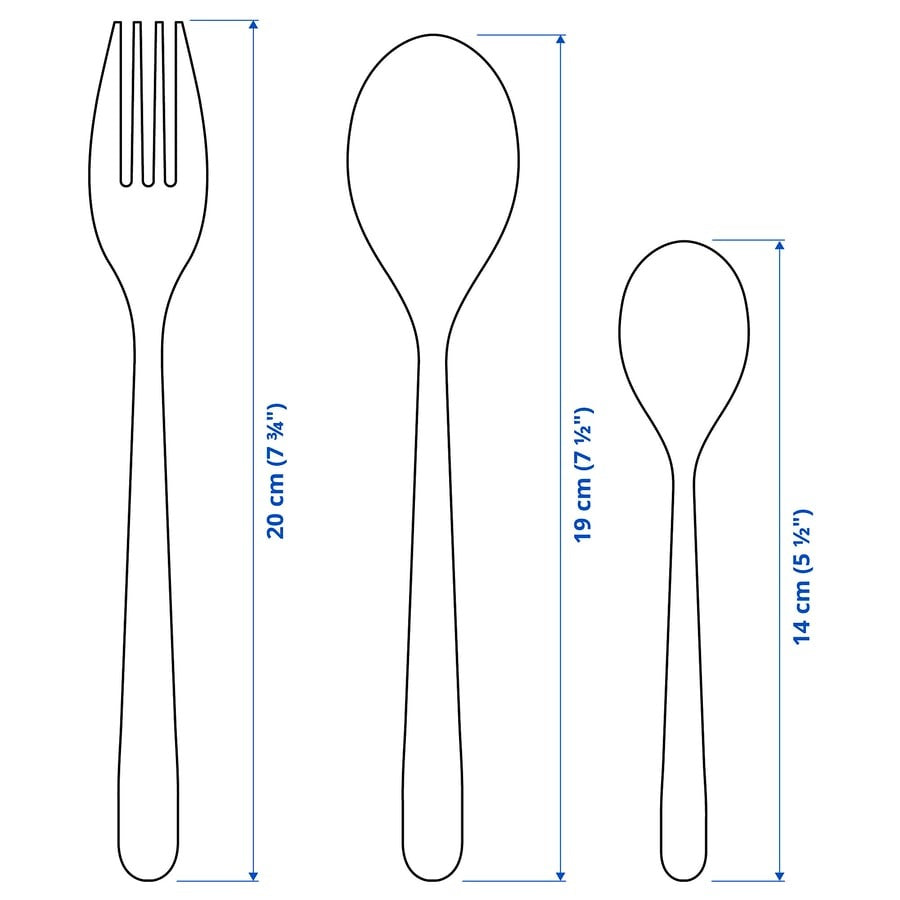 FÖRNUFT 18-piece cutlery set, stainless steel