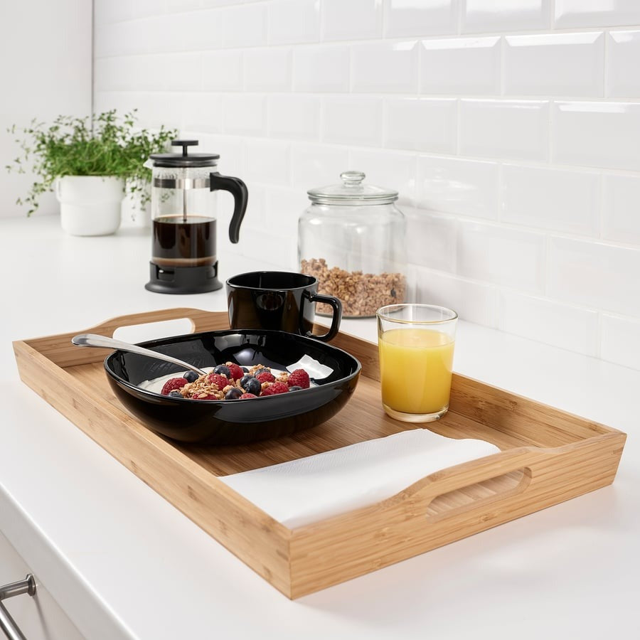 FRUKTSKAL Tray, bamboo, 35x23 cm