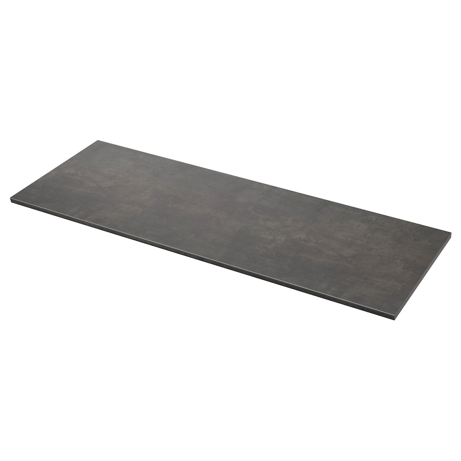EKBACKEN Worktop, concrete effect/laminate, 246x2.8 cm