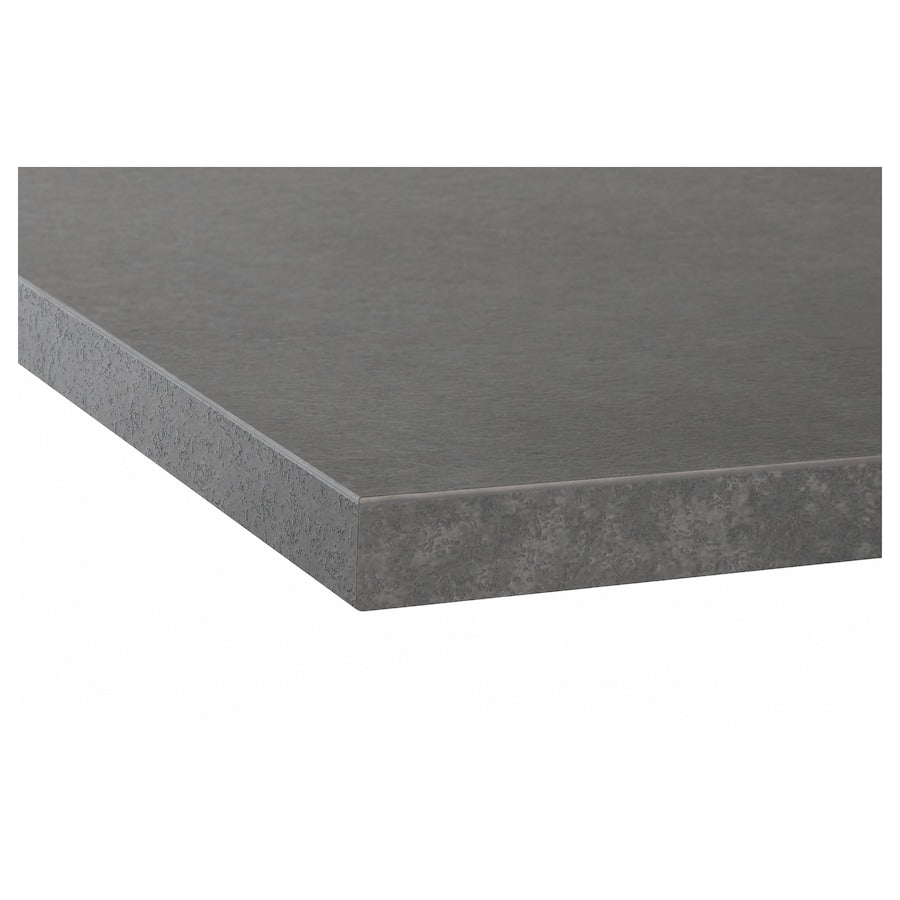 EKBACKEN Worktop, concrete effect/laminate, 246x2.8 cm