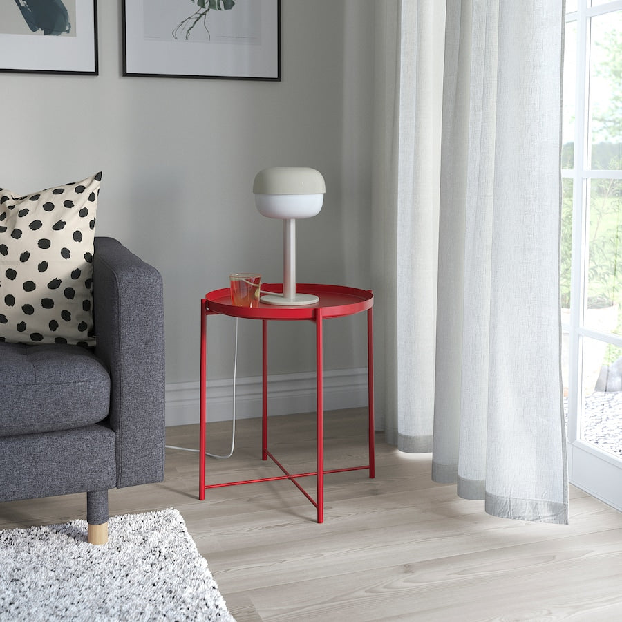 BLÅSVERK Table lamp, beige, 36 cm
