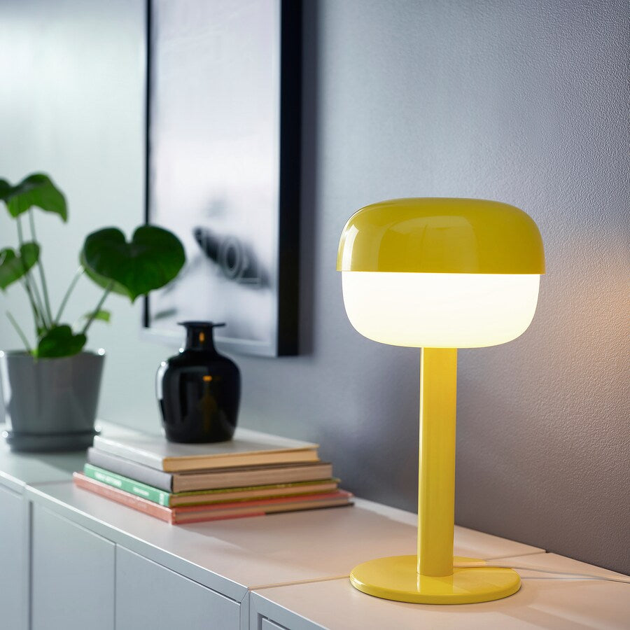 BLÅSVERK Table lamp, beige, 36 cm