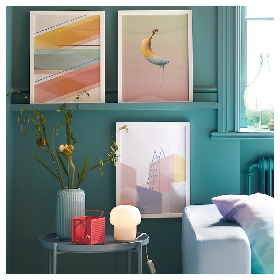 TOKABO Table lamp, glass opal white