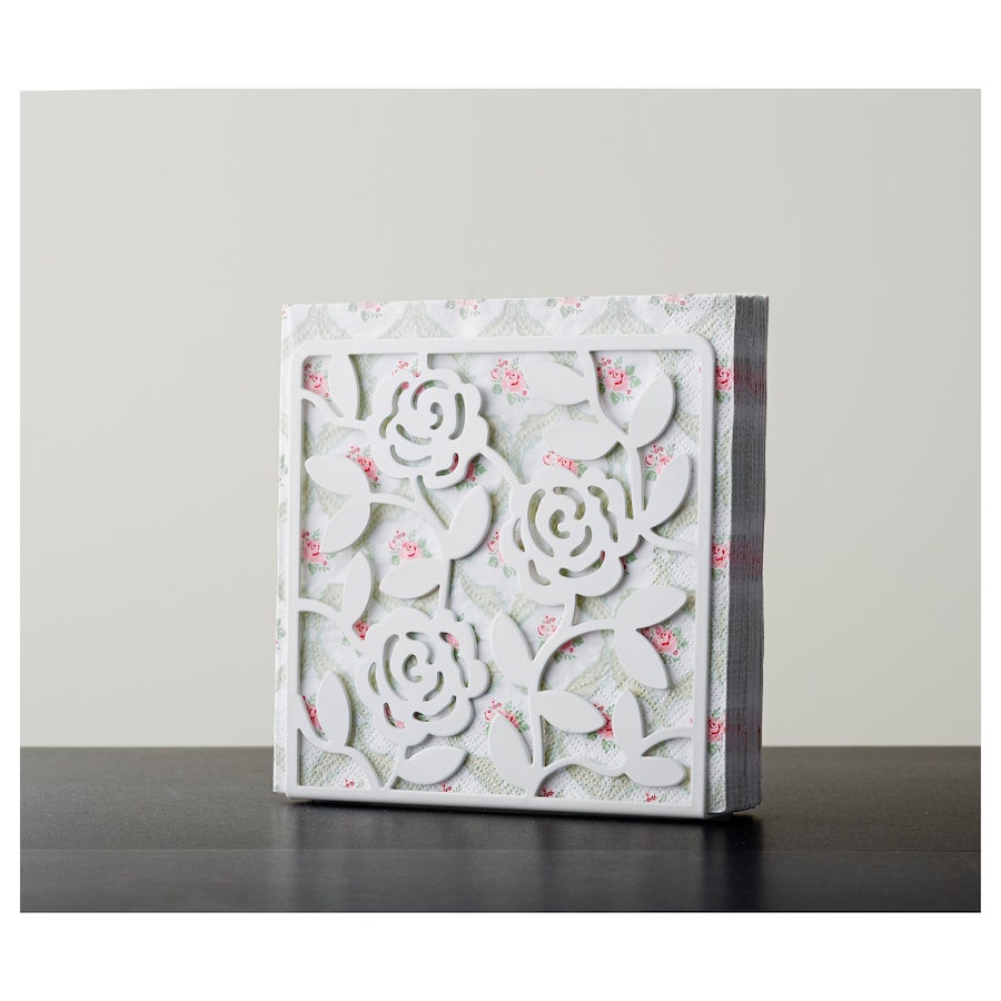 LIKSIDIG Napkin holder, white, 16x16 cm