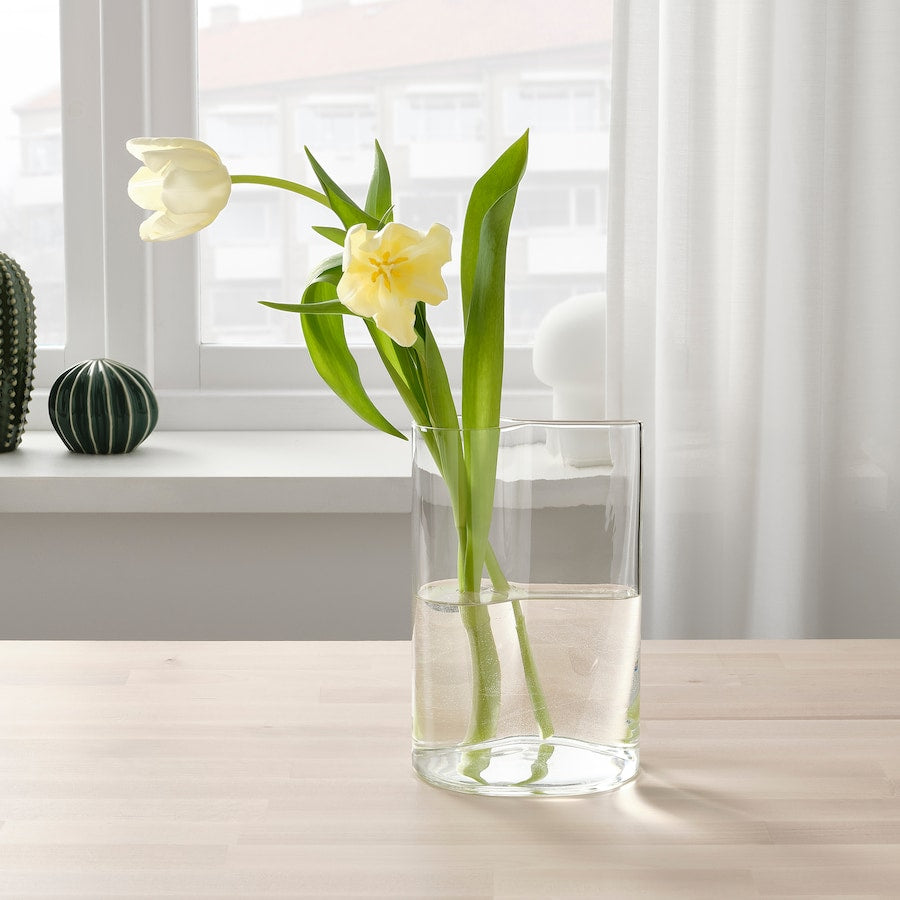 CHILIFRUKT Vase/watering can, clear glass, 21 cm