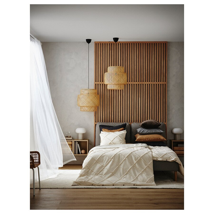 TERESIA Sheer curtains, 1 pair, with rod pocket/white, 145x250 cm