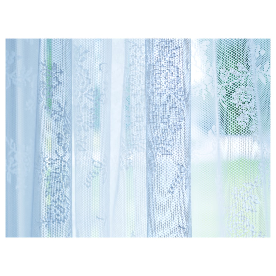 ALVINE SPETS Net curtains, 1 pair, with rod pocket/off-white, 145x250 cm