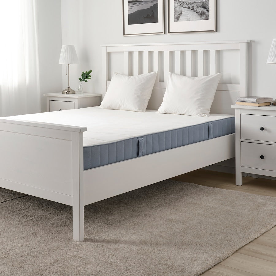 VESTMARKA Sprung mattress, firm/light blue, 90x200 cm